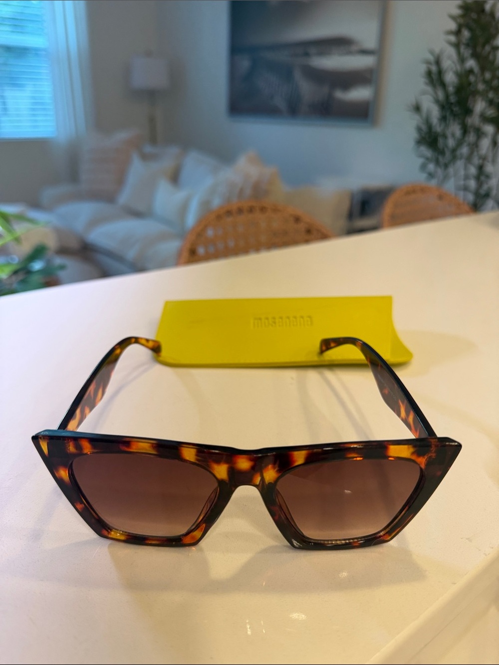 Amazon Tortoiseshell Cat-Eye Sunglasses with Brown Gradient Lenses